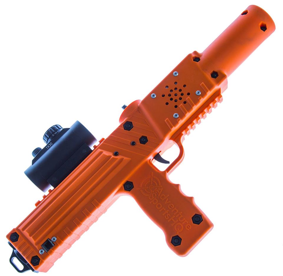 Orange razorback laser tag tagger rifle gun by Elite Laser Tag equipment